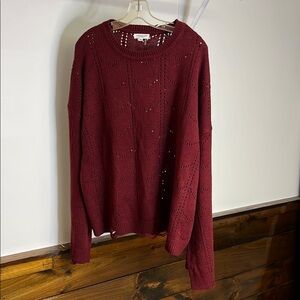 Chic Soul‎ Boutique Burgundy Knit Sweater- 3X